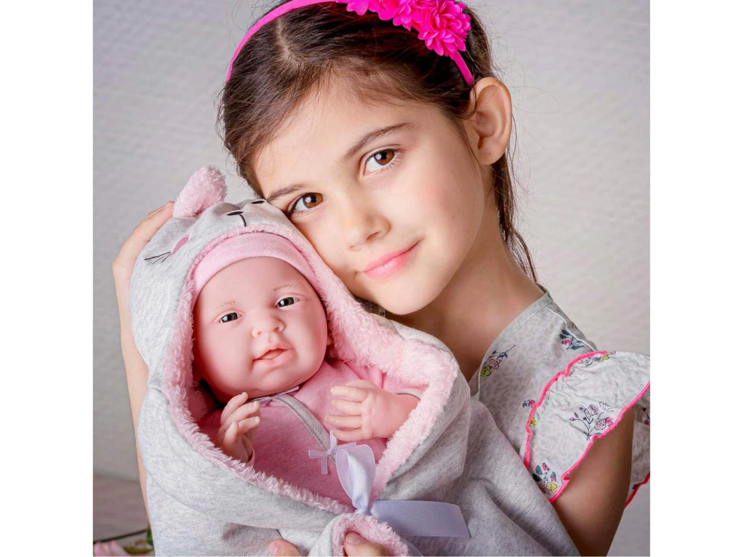 18789 - Pink Soft Body La Newborn Dans Bunny Bunting Et Accessoires. Corps Souple Nouveau-né. Costume Rose Avec Couverture. 5 18789 - Pink Soft Body La Newborn Dans Bunny Bunting Et Accessoires. Corps Souple Nouveau-né. Costume Rose Avec Couverture. – Image 3