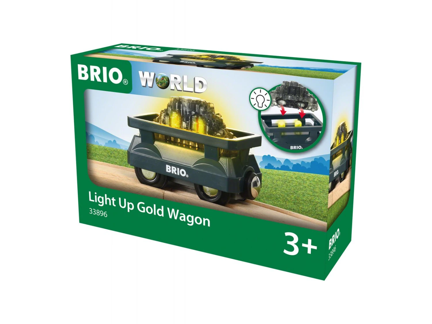 Brio 89600 - Wagon Lumineux Charge D'or - Thème Transport De Marchandises - Age 3 Ans + 4 Brio 89600 - Wagon Lumineux Charge D'or - Thème Transport De Marchandises - Age 3 Ans + – Image 2