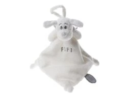 811330 - Doudou Attache-tétine Doudou Attache-tétine Blanc Fifi - Hauteur 25 Cm