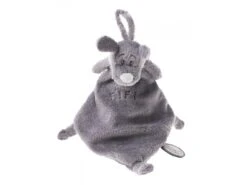 811356 - Doudou Attache-tétine Doudou Attache-tétine Gris Foncé Fifi - Hauteur 25 Cm