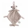 870155 - Doudou Attache-tétine Ours Beige-gris Noann - Hauteur 25 Cm