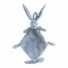 871156 - Doudou Attache-tétine Lapin Bleu Flo - Hauteur 25 Cm
