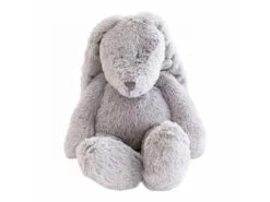 883935 - Doudou Lapin Blanc Gris Clair Flor - Position Assis 32 Cm, Debout 50 Cm