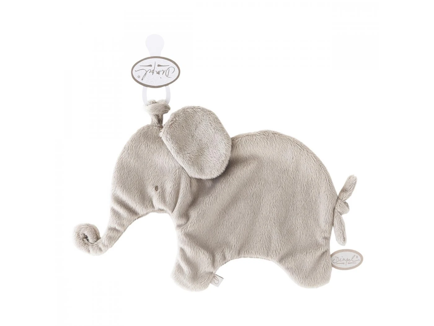 885404 - Doudou Attache-tétine éléphant Beige-gris Oscar - Position Allongée 27 Cm, Hauteur 17 Cm 3 885404 - Doudou Attache-tétine éléphant Beige-gris Oscar - Position Allongée 27 Cm, Hauteur 17 Cm