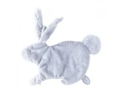 885807 - Doudou Attache-tétine Lapin Bleu Emma - Position Allongée 24 Cm, Hauteur 14 Cm
