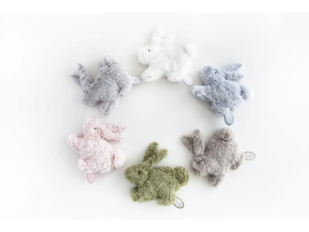 886249 - Petit Doudou Plat Lapin Bleu Emma - Position Allongée 15 Cm, Hauteur 10 Cm 4 886249 - Petit Doudou Plat Lapin Bleu Emma - Position Allongée 15 Cm, Hauteur 10 Cm – Image 2