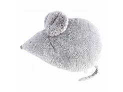 887146 - Souris Gris Clair Maude - Position Allongée 50 Cm, Hauteur 30 Cm