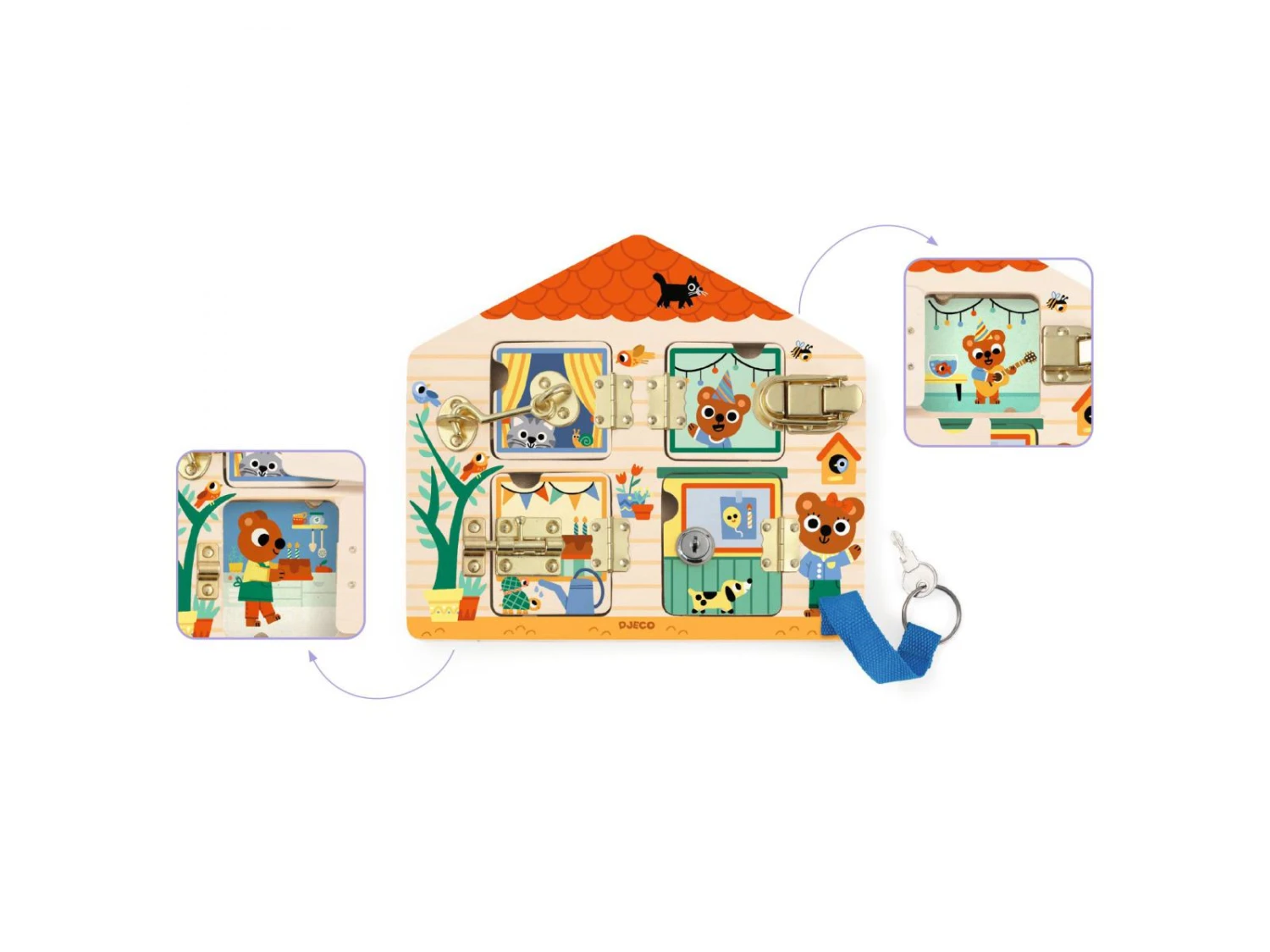 Djeco DJ01659 - Jeux éducatifs Bois - Cabanalock 4 Djeco DJ01659 - Jeux éducatifs Bois - Cabanalock – Image 2