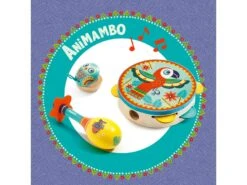 Djeco DJ06016 - Animambo - Set De 3 Instruments Tambourin-Maracas-Castagnette -Born To Be Kids djeco dj06016 animambo set de 3 instruments tambourin maracas castagnette 1600 4
