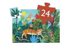 Djeco DJ07201 - Puzzles Silhouettes - La Balade Du Tigre - 24 Pcs -Born To Be Kids djeco dj07201 puzzles silhouettes la balade du tigre 24 pcs 1600 2