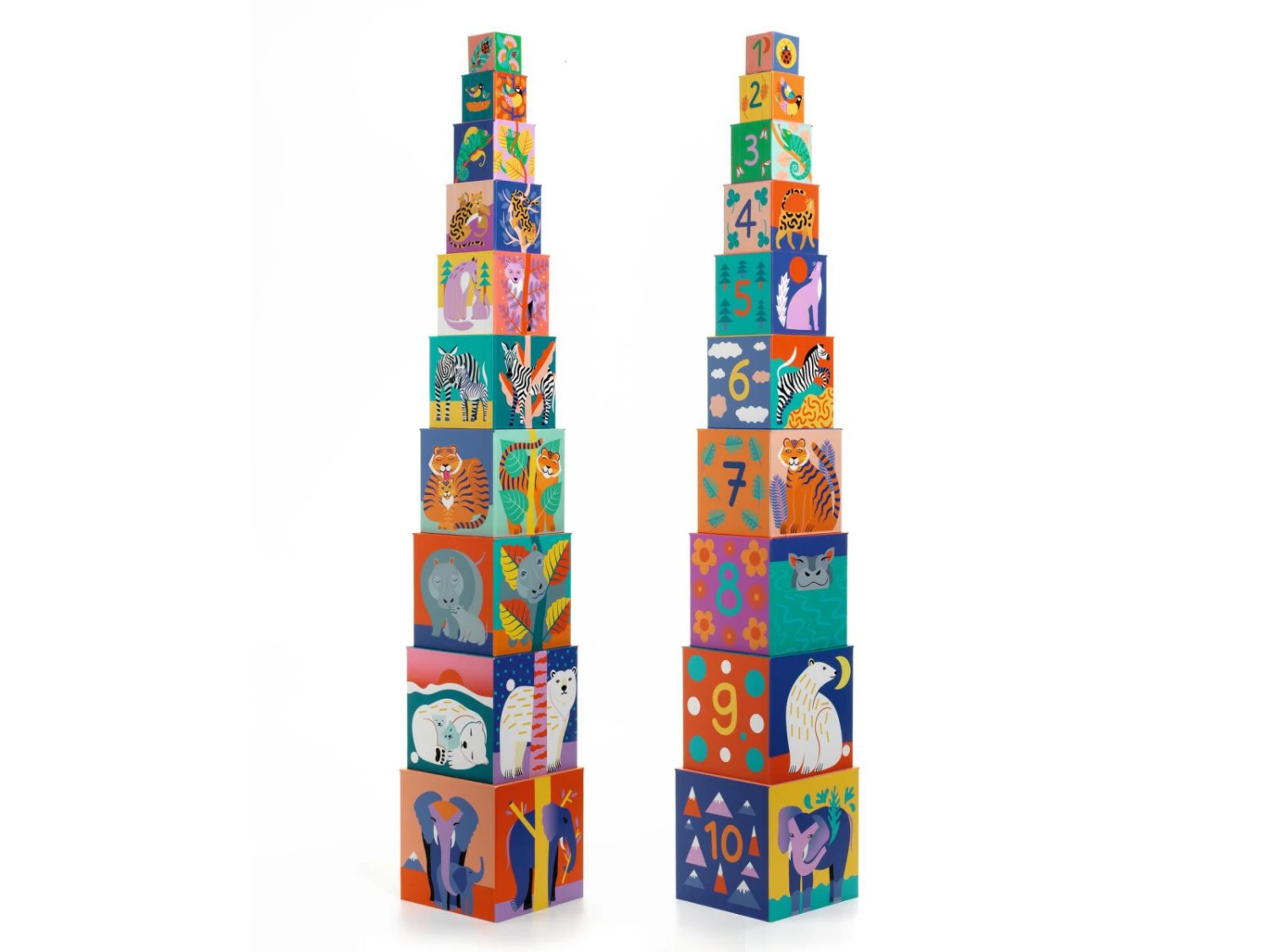 Djeco DJ08511 - Cubes Premier âge - Animaux Sauvages 4 Djeco DJ08511 - Cubes Premier âge - Animaux Sauvages – Image 2