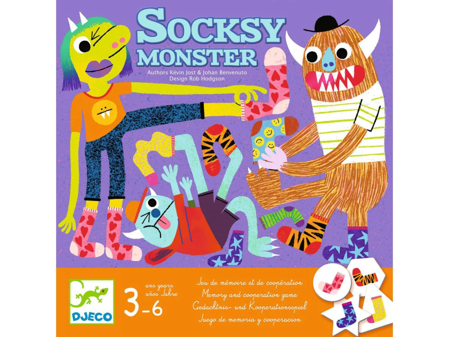 Djeco DJ08526 - Jeux - Socksy Monster 3 Djeco DJ08526 - Jeux - Socksy Monster