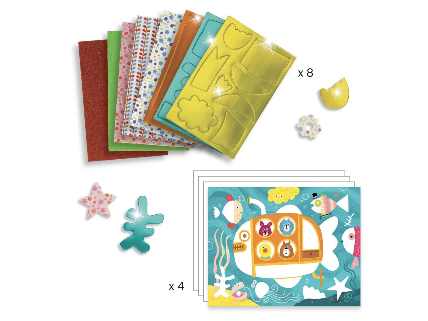 Djeco DJ09869 - Collages Pour Les Petits - Mousse Mousse 5 Djeco DJ09869 - Collages Pour Les Petits - Mousse Mousse – Image 3