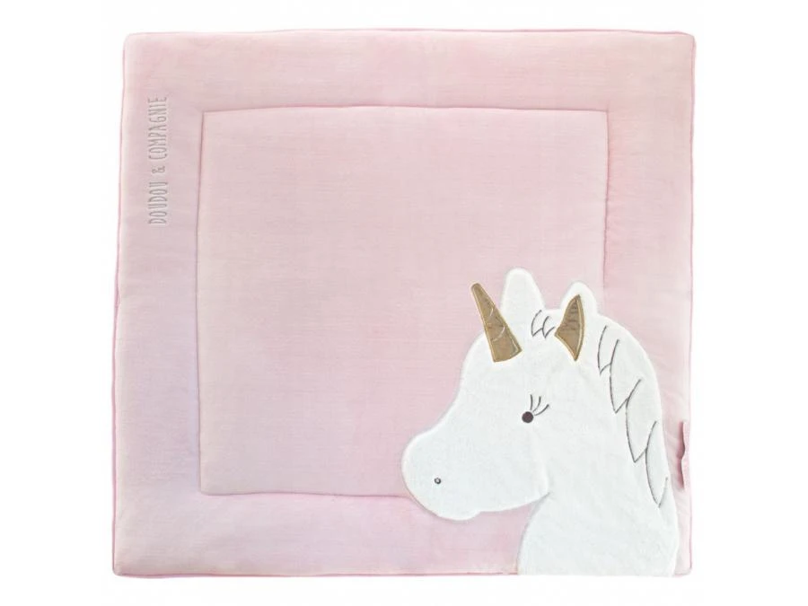 DC3318 - Tapidou Licorne Rose / Or - Taille 100x100 Cm 3 DC3318 - Tapidou Licorne Rose / Or - Taille 100x100 Cm