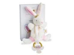 DC3510 - Lapin Etoile - Doudou Avec Attache-sucette - Taille 15 Cm