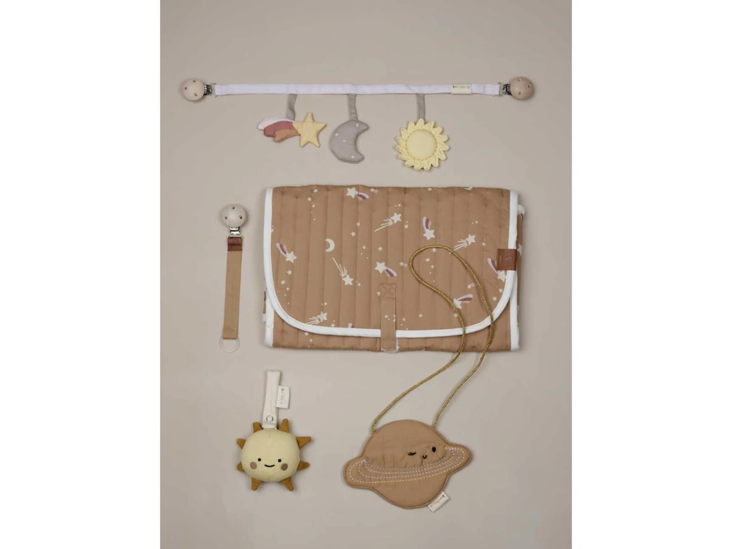 2006238728 - Attache Sucette - Lilas - Caramel - Paquet De 2 4 2006238728 - Attache Sucette - Lilas - Caramel - Paquet De 2 – Image 2