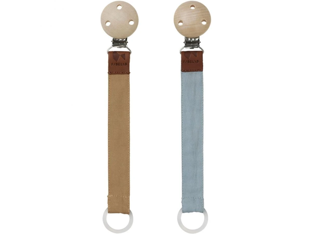 2006238730 - Attache Sucette - Bleu Cottage - Caramel - Paquet De 2 3 2006238730 - Attache Sucette - Bleu Cottage - Caramel - Paquet De 2