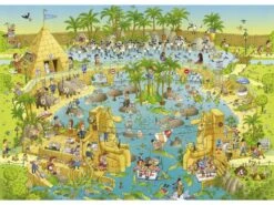 HEYE 29693 - Puzzle 1000 Pièces Funky Zoo Nile Habitat -Born To Be Kids heye 29693 puzzle 1000 pieces funky zoo nile habitat 900 1