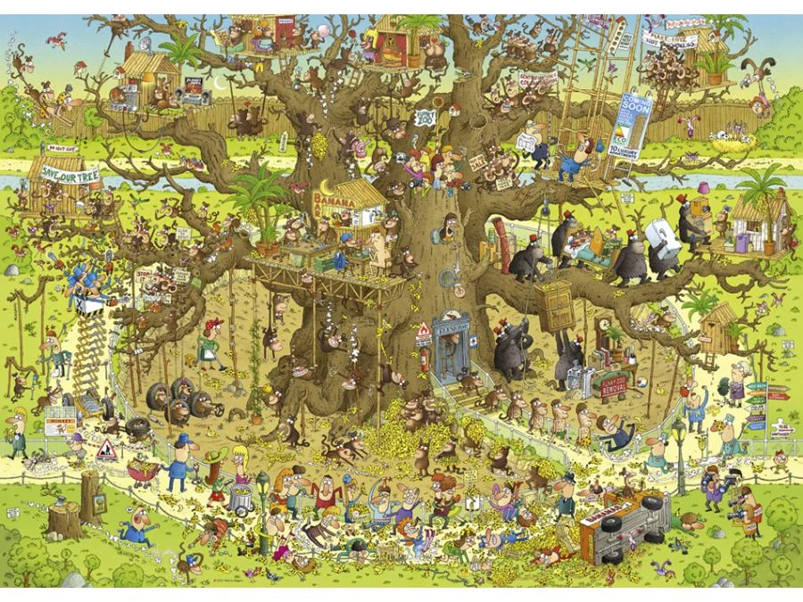 HEYE 29833 - Puzzle 1000 Pièces Funky Zoo Monkey Habitat 4 HEYE 29833 - Puzzle 1000 Pièces Funky Zoo Monkey Habitat – Image 2