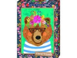 HEYE 29970 - Puzzle 1000 Pièces Floral Friends Gentle Bruin