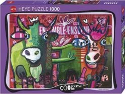 29984 - PUZZLE 1000 Pièces COOL CATTLE STRIPED COWS HEYE