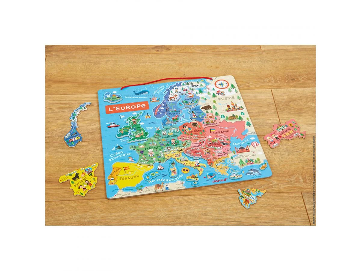 Janod J05476 - Carte D'Europe Magnetique 4 Janod J05476 - Carte D'Europe Magnetique – Image 2