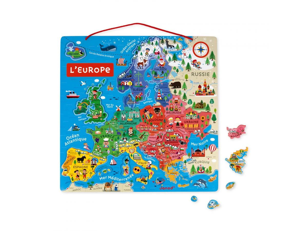 Janod J05476 - Carte D'Europe Magnetique 6 Janod J05476 - Carte D'Europe Magnetique – Image 4