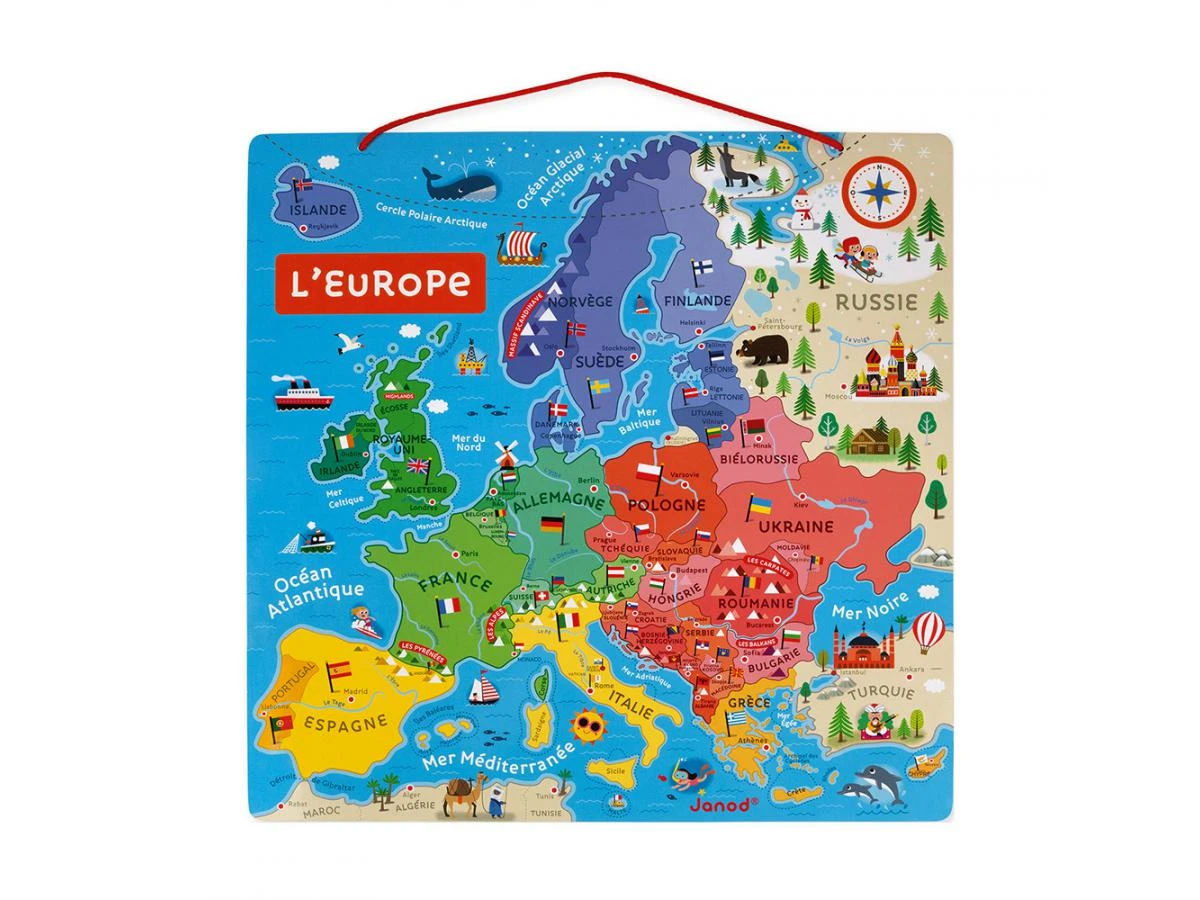 Janod J05476 - Carte D'Europe Magnetique 8 Janod J05476 - Carte D'Europe Magnetique – Image 6