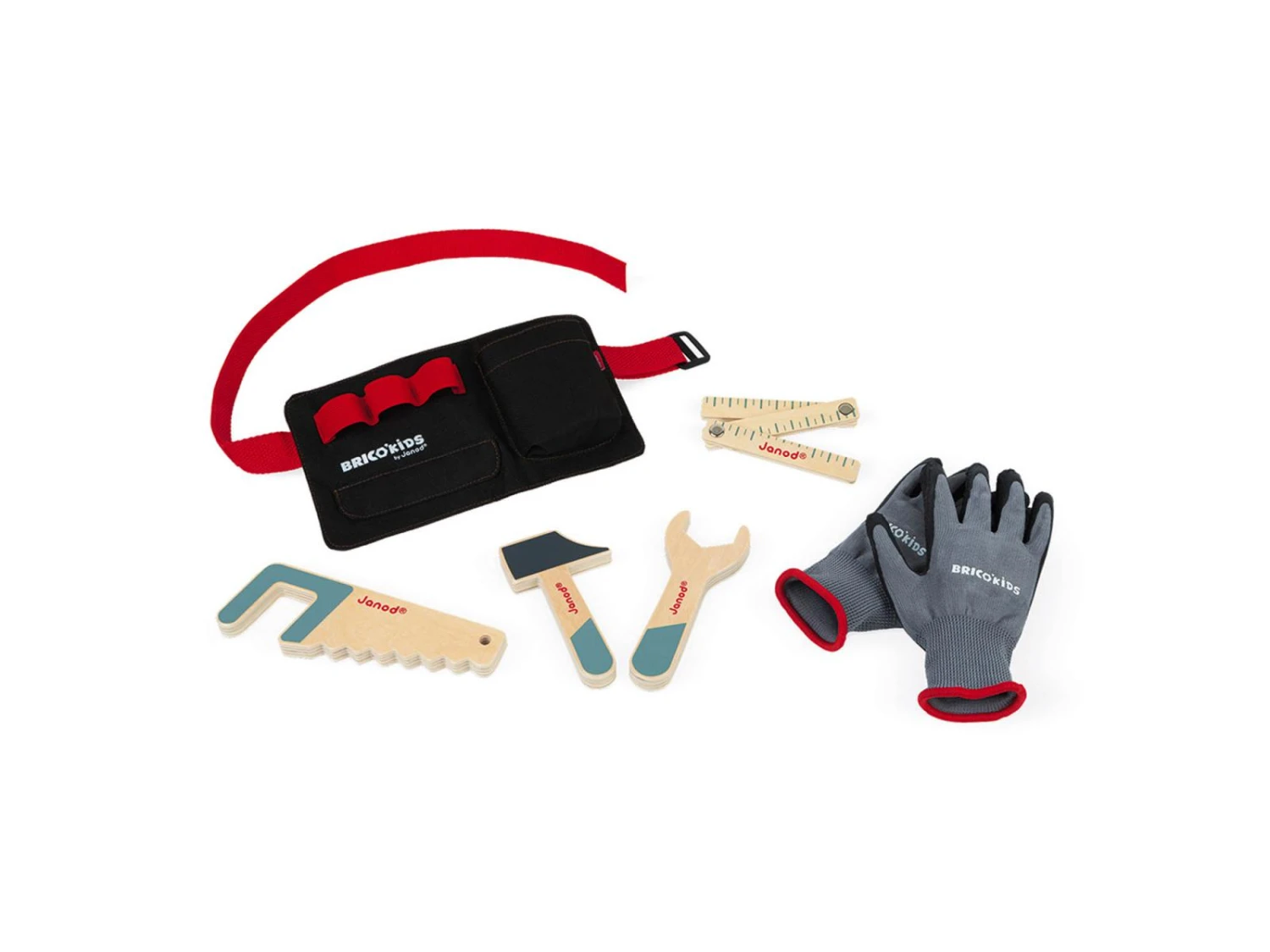 Janod J06475 - Ceinture Outils & Gants Brico'Kids 8 Janod J06475 - Ceinture Outils & Gants Brico'Kids – Image 6