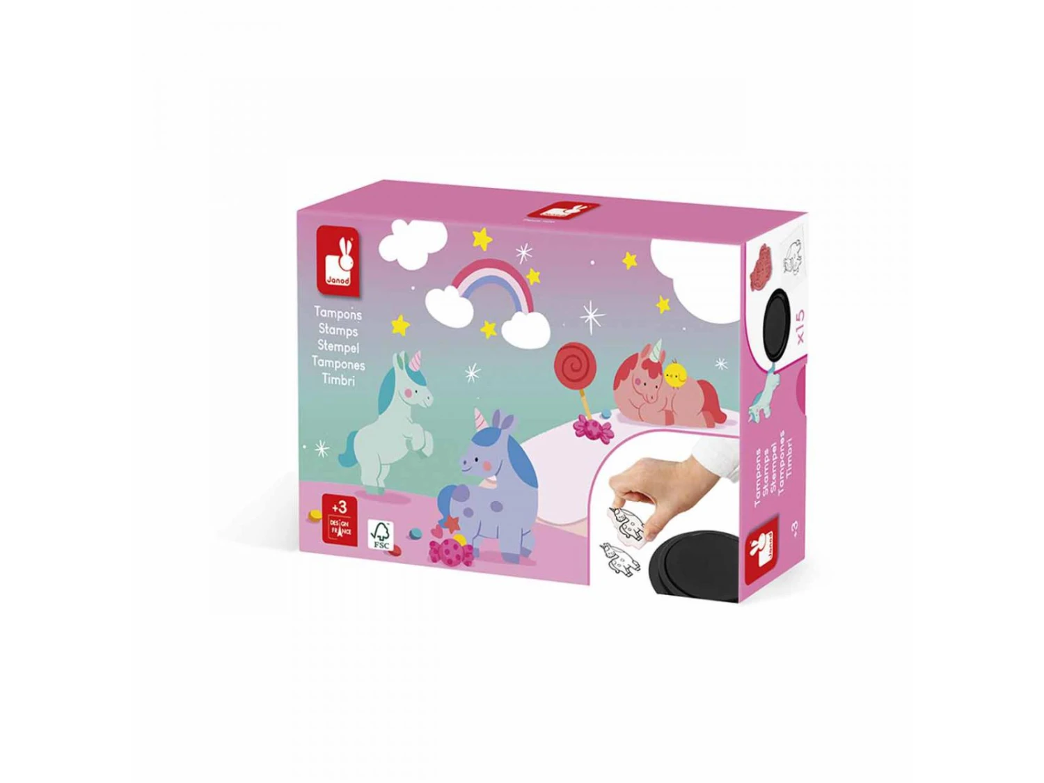 Janod J07722 - Unicorn Stampinoo - 15 Tampons 8 Janod J07722 - Unicorn Stampinoo - 15 Tampons – Image 6