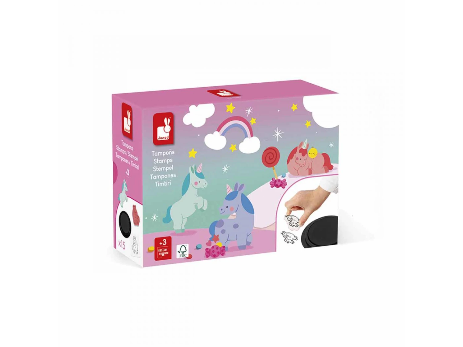 Janod J07722 - Unicorn Stampinoo - 15 Tampons 9 Janod J07722 - Unicorn Stampinoo - 15 Tampons – Image 7