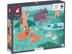 Janod J08645 - PARTENARIAT WWF® - PUZZLE PANORAMIQUE 4 SAISONS - 36 PCS