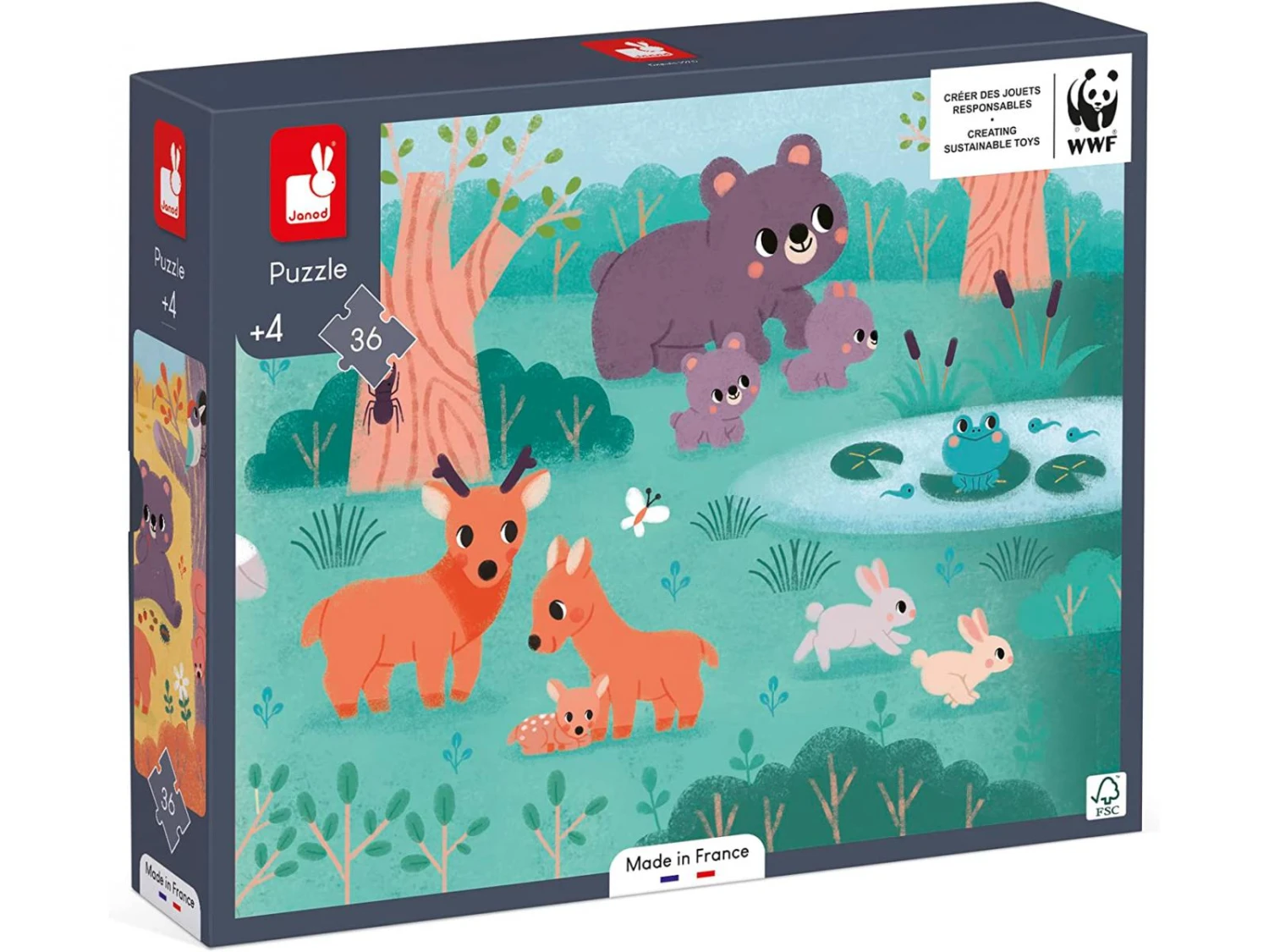 Janod J08645 - PARTENARIAT WWF® - PUZZLE PANORAMIQUE 4 SAISONS - 36 PCS 3 Janod J08645 - PARTENARIAT WWF® - PUZZLE PANORAMIQUE 4 SAISONS - 36 PCS