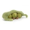 JELLYCAT A2PPOD - Peluche Amuseable Pea In A Pod - L: 10 Cm X L : 26 Cm X H: 9 Cm