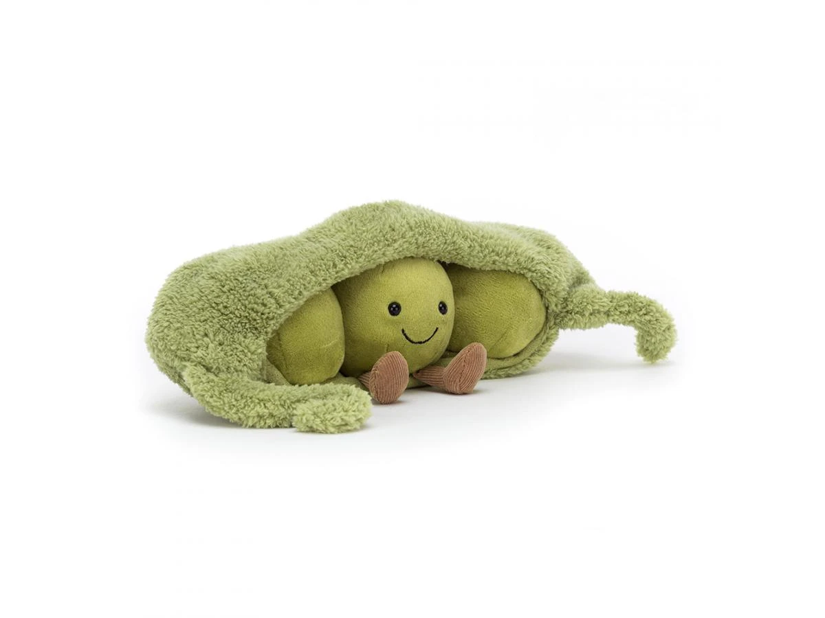 JELLYCAT A2PPOD - Peluche Amuseable Pea In A Pod - L: 10 Cm X L : 26 Cm X H: 9 Cm 3 JELLYCAT A2PPOD - Peluche Amuseable Pea In A Pod - L: 10 Cm X L : 26 Cm X H: 9 Cm
