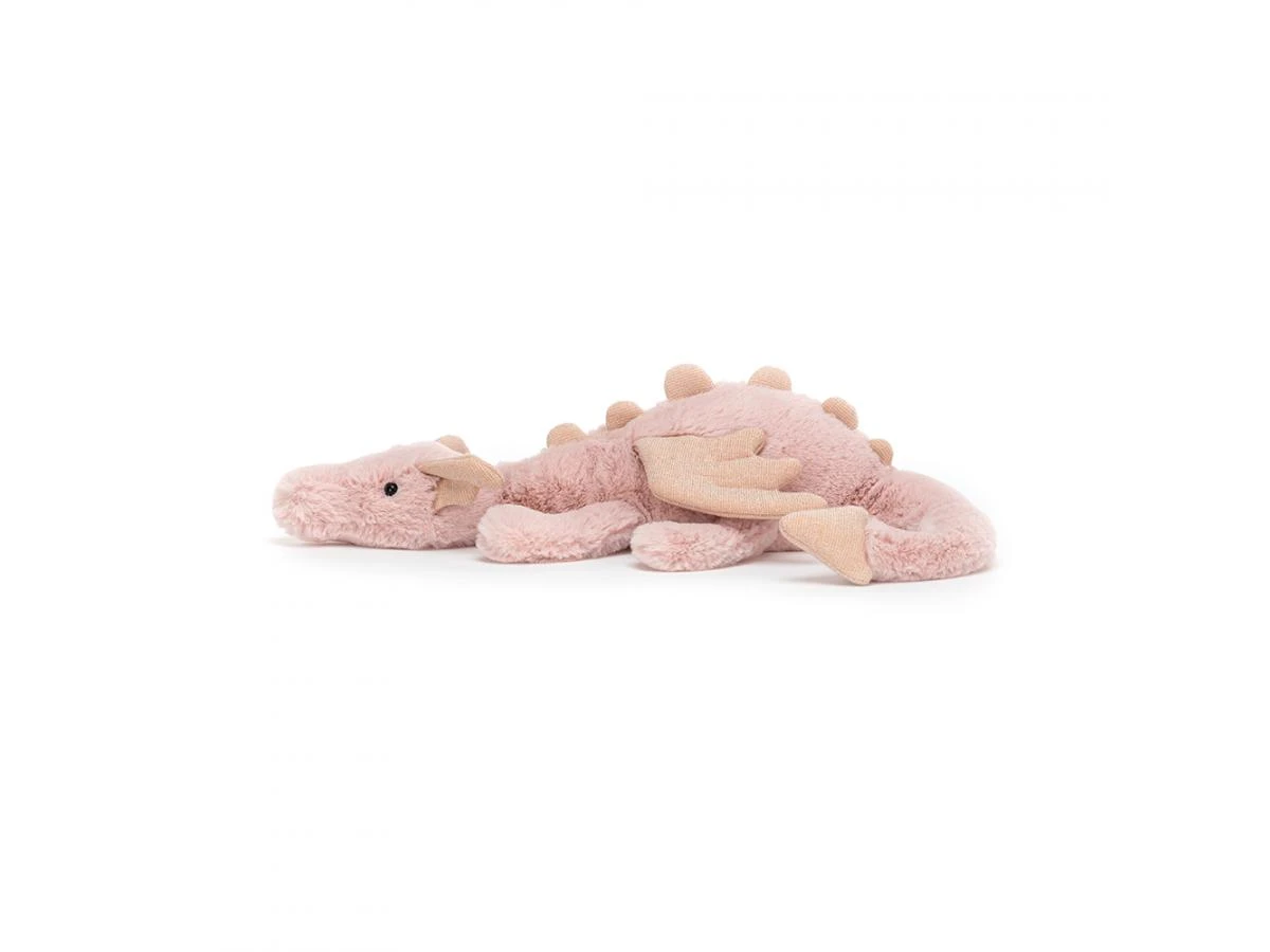 JELLYCAT ROSE6DDL - Peluche Rose Dragon Little - L : 26 Cm X H: 7 Cm 4 JELLYCAT ROSE6DDL - Peluche Rose Dragon Little - L : 26 Cm X H: 7 Cm – Image 2