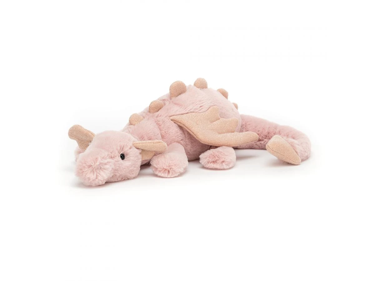 JELLYCAT ROSE6DDL - Peluche Rose Dragon Little - L : 26 Cm X H: 7 Cm 3 JELLYCAT ROSE6DDL - Peluche Rose Dragon Little - L : 26 Cm X H: 7 Cm