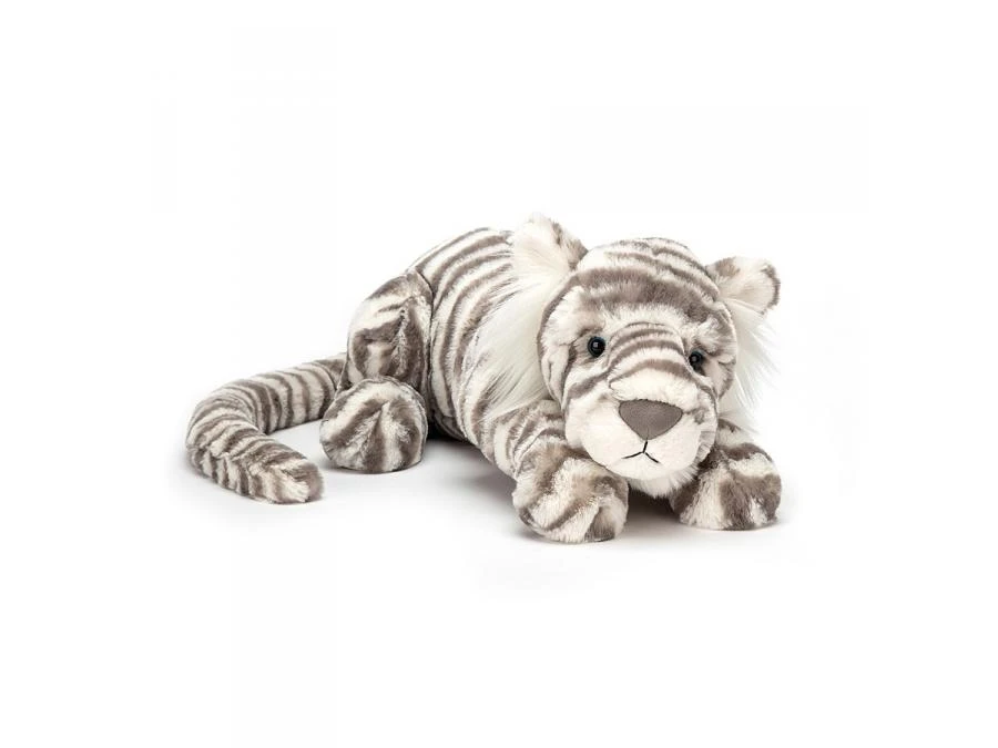 JELLYCAT SAC4T - Peluche Sacha Snow Tiger Little - L: 8 Cm X L : 29 Cm X H: 8 Cm 3 JELLYCAT SAC4T - Peluche Sacha Snow Tiger Little - L: 8 Cm X L : 29 Cm X H: 8 Cm