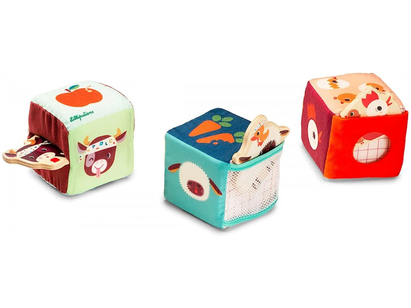 Lilliputiens 83272 - Ferme Jeu De Cubes Cache Cache 3 Lilliputiens 83272 - Ferme Jeu De Cubes Cache Cache