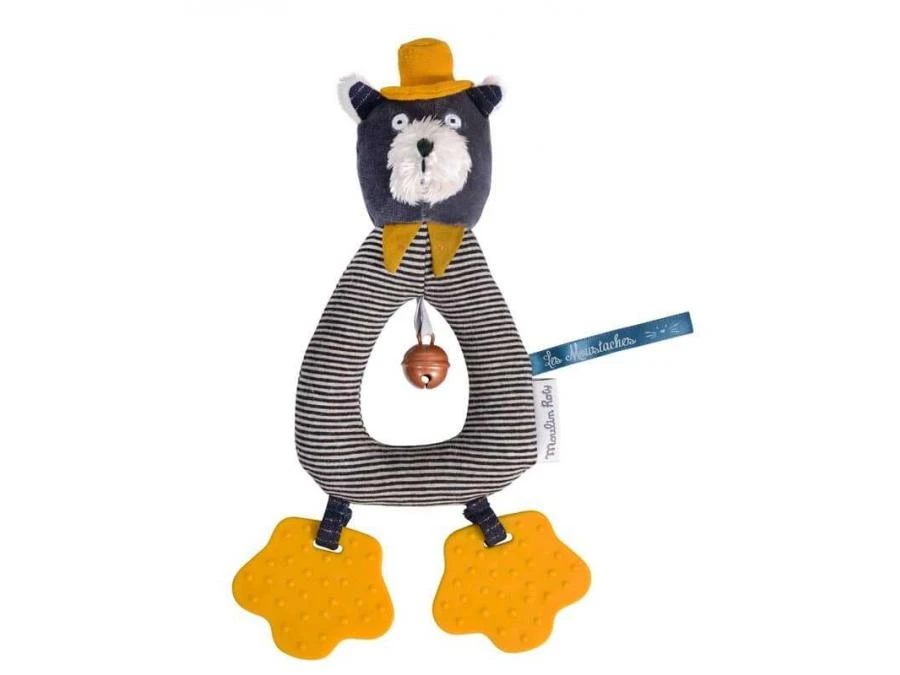 Moulin Roty 666012 - Anneau-hochet Chat Gris Alphonse Les Moustaches 4 Moulin Roty 666012 - Anneau-hochet Chat Gris Alphonse Les Moustaches – Image 2