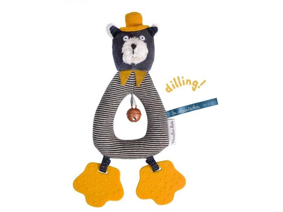 Moulin Roty 666012 - Anneau-hochet Chat Gris Alphonse Les Moustaches 3 Moulin Roty 666012 - Anneau-hochet Chat Gris Alphonse Les Moustaches