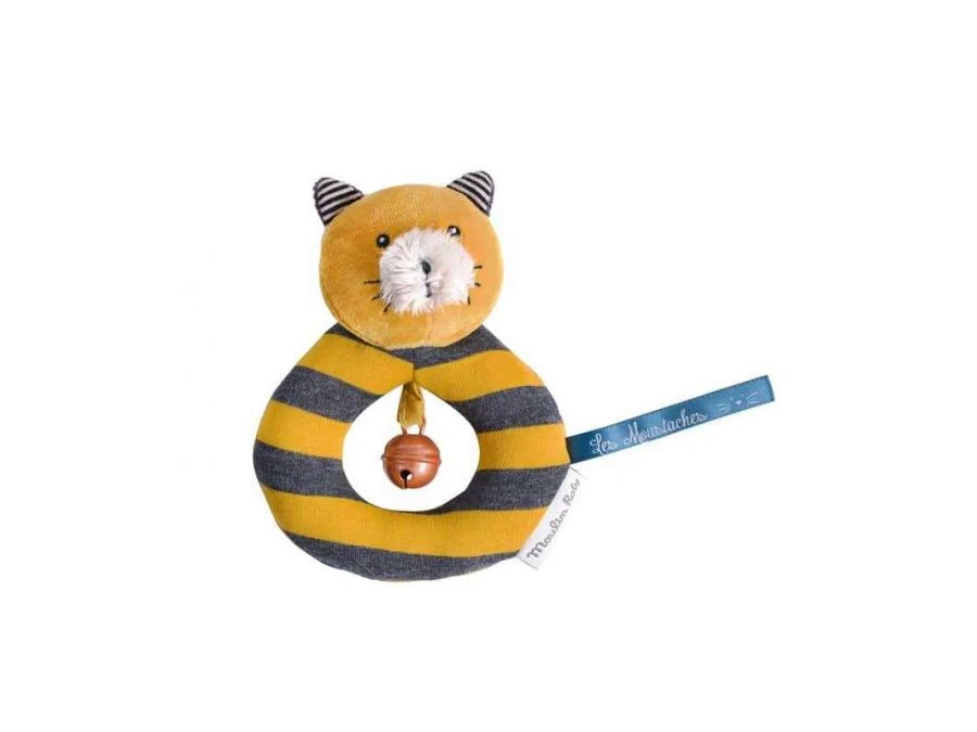 Moulin Roty 666013 - Anneau-hochet Chat Moutarde Lulu Les Moustaches 4 Moulin Roty 666013 - Anneau-hochet Chat Moutarde Lulu Les Moustaches – Image 2