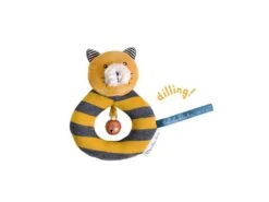 Moulin Roty 666013 - Anneau-hochet Chat Moutarde Lulu Les Moustaches