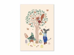 Moulin Roty 675130 - Affiche Pommier 50x70cm Pomme Des Bois