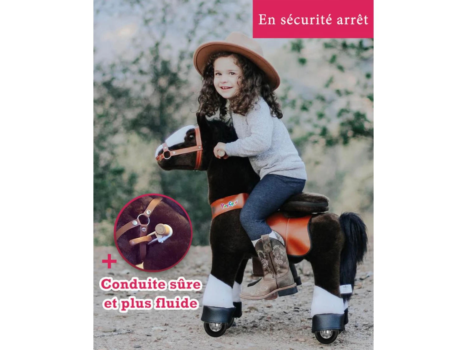 Ux321 - Ponycycle Cheval Marron Chocolat Avec Sabot Blanc, Frein Et Son à Monter Age 3-5 Ans - Hauteur Assise (cm) 48 15 Ux321 - Ponycycle Cheval Marron Chocolat Avec Sabot Blanc, Frein Et Son à Monter Age 3-5 Ans - Hauteur Assise (cm) 48 – Image 13
