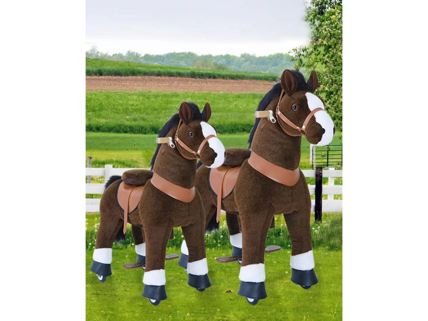 Ux321 - Ponycycle Cheval Marron Chocolat Avec Sabot Blanc, Frein Et Son à Monter Age 3-5 Ans - Hauteur Assise (cm) 48 17 Ux321 - Ponycycle Cheval Marron Chocolat Avec Sabot Blanc, Frein Et Son à Monter Age 3-5 Ans - Hauteur Assise (cm) 48 – Image 15