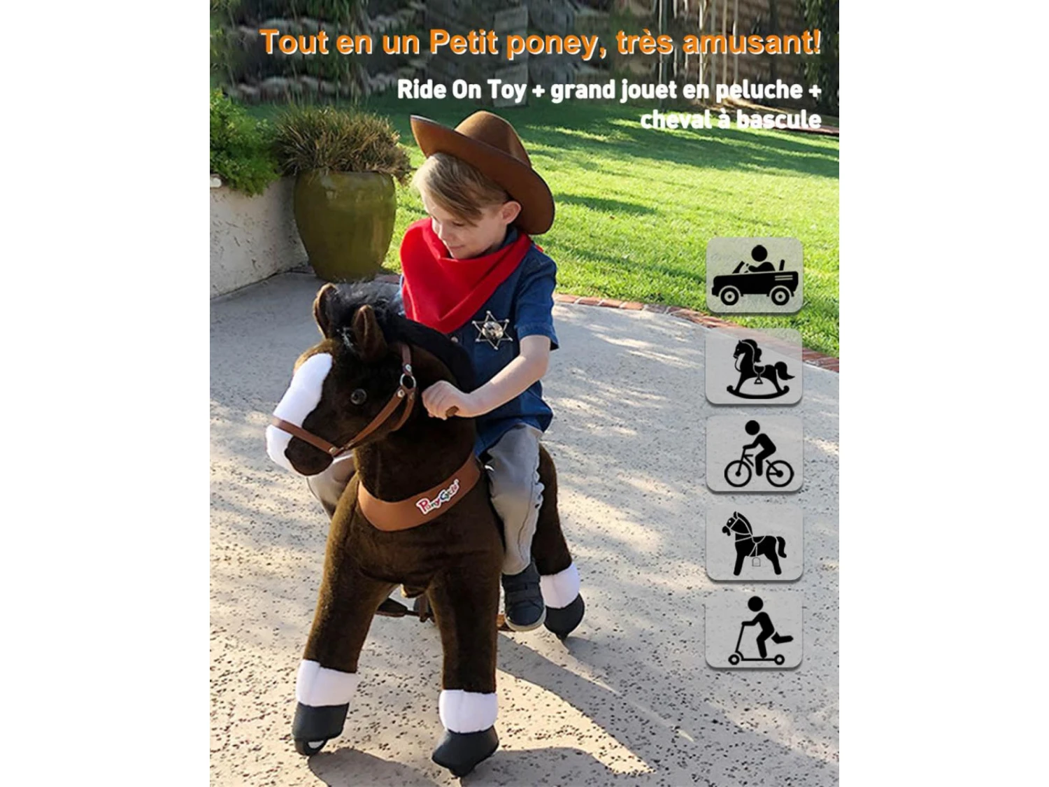 Ux321 - Ponycycle Cheval Marron Chocolat Avec Sabot Blanc, Frein Et Son à Monter Age 3-5 Ans - Hauteur Assise (cm) 48 22 Ux321 - Ponycycle Cheval Marron Chocolat Avec Sabot Blanc, Frein Et Son à Monter Age 3-5 Ans - Hauteur Assise (cm) 48 – Image 20