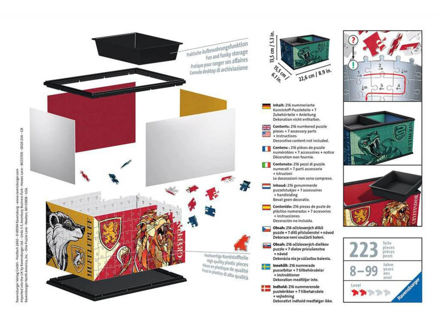 Ravensburger 11258 - Puzzle 3D Boite De Rangement - Harry Potter 4 Ravensburger 11258 - Puzzle 3D Boite De Rangement - Harry Potter – Image 2