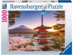 Ravensburger 17090 - Puzzles Adultes - Puzzle 1000 Pièces - Cerisiers En Fleurs Du Mont Fuji