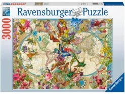 Ravensburger 17117 - Puzzles Adultes - Puzzle 3000 Pièces - Carte De La Flore Et De La Faune